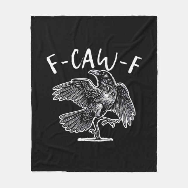 Couverture Polaire F-Caw-F Crow Gothic Humor Funny (Devant)