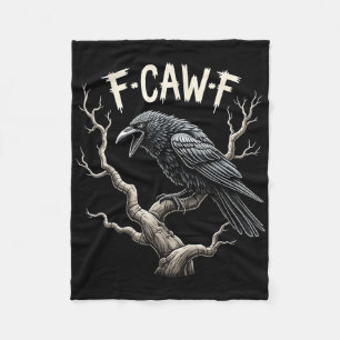 Couverture Polaire F-caw-f Drôle Corbeau de corbeau Vintage gothique