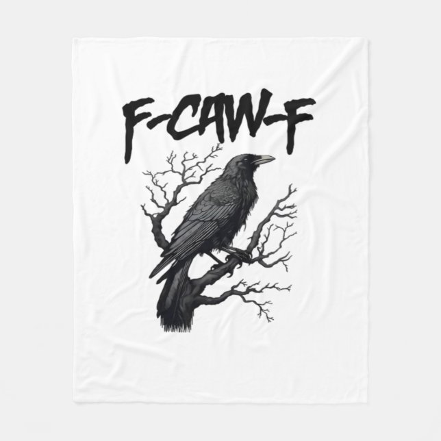 Couverture Polaire F Caw F Funny Crow Support Your Murder Graphic (Devant)