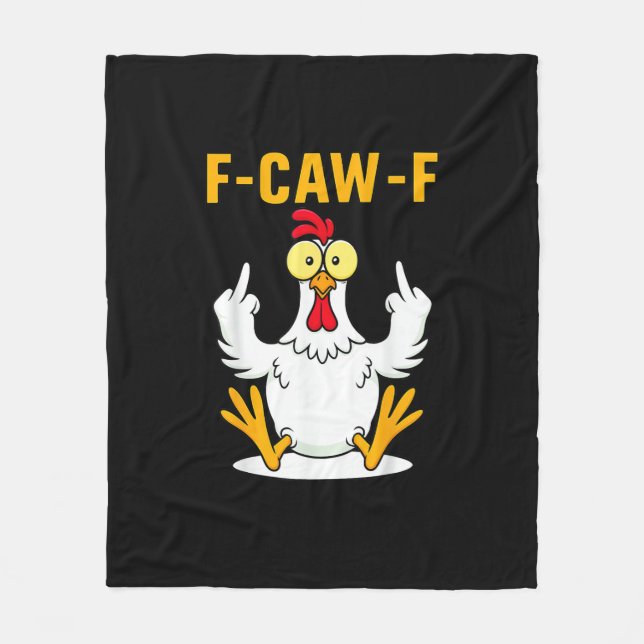 Couverture Polaire F-Caw-F Quote Rooster Meme (Devant)