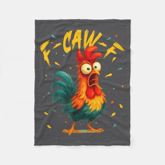 Couverture Polaire F Caw F Rooster Funny Bird Chicken Whisperer Fawk  (Devant)