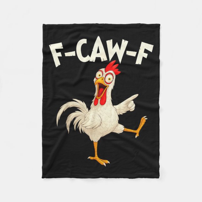 Couverture Polaire F Caw F Rooster Funny Bird Fcawf Chicken Whisperer (Devant)