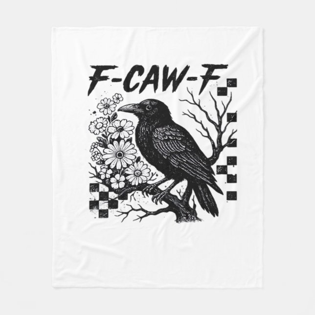Couverture Polaire F Caw F Style essentiel drôle et tendance (Devant)