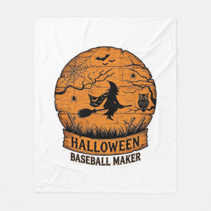 Couverture Polaire Fabricant de baseball Halloween Sorcière volante L