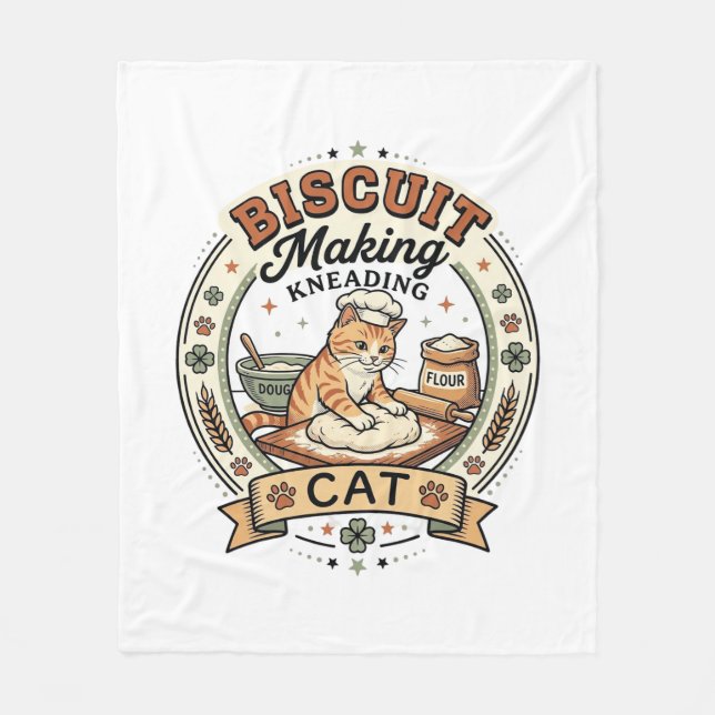 Couverture Polaire Fabrication de biscuits Pétrissage Chat Fabricatio (Devant)