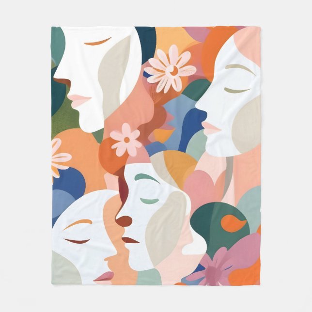 Couverture Polaire Face Aux Fleurs (Devant)