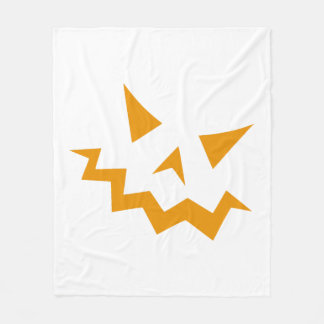 Couverture Polaire Face Citrouille d'Halloween - Orange Horreur