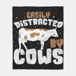 Couverture Polaire Facile à distraire par les vaches| Vache manteau