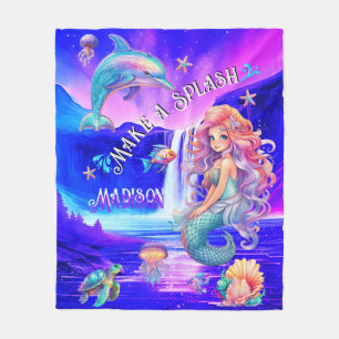 Couverture Polaire Faire Une Chute D'Eau Magique De Sirène De Splash