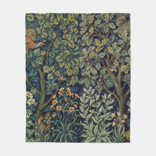 Couverture Polaire Faisan d'arbre boisé William Morris