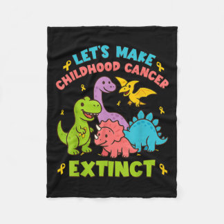 Couverture Polaire Faisons porter le cancer de l'enfant Dinosaures di