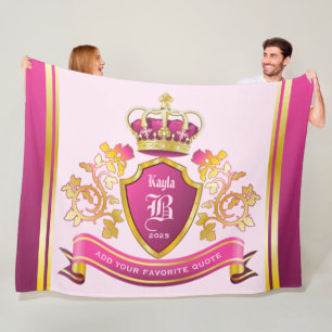Couverture Polaire Faites votre propre armoiries Des perles de couron