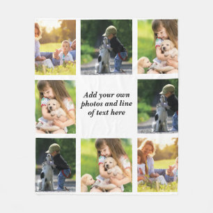 Couverture Polaire Faites votre propre collage photo et texte