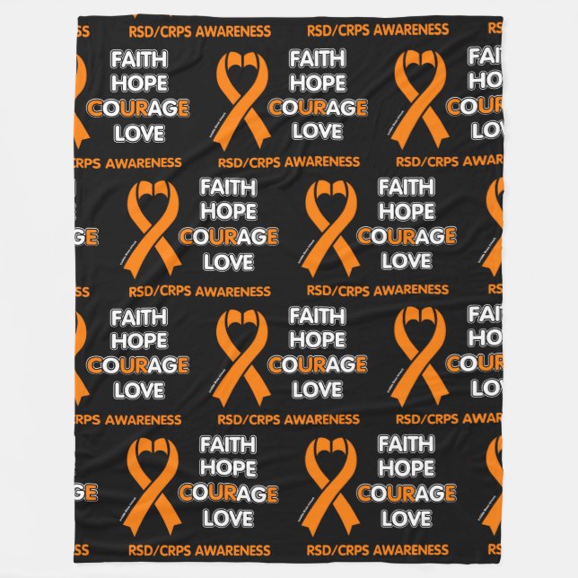 COUVERTURE POLAIRE FAITH HOPE COURAGE LOVE...RSD/CRPS (Devant)