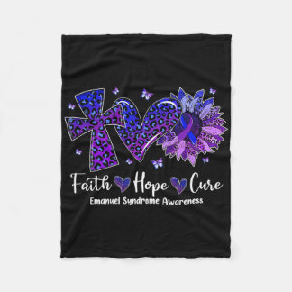 Couverture Polaire Faith Hope Cure Sunflower Leopard Sickle Cell Awar