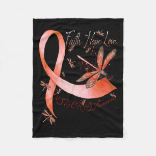 Couverture Polaire Faith Hope Love Dragonfly Rsd Crps Sensibilisation