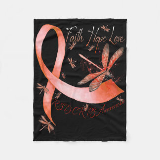 Couverture Polaire Faith Hope Love Dragonfly Rsd Crps Sensibilisation