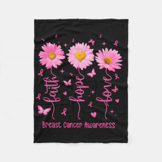 Couverture Polaire Faith Hope Love Pink Ribbon Cancer du sein Prix