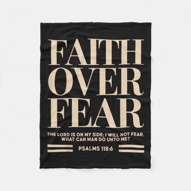 Couverture Polaire Faith Over Fear Christian Jesus Toddler God Son Si (Devant)