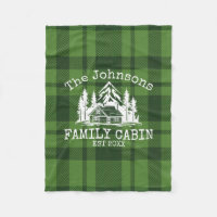 Famille Cabine Vert Plaid Nom à thème Personnalisé