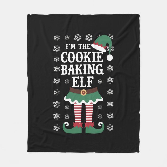 Couverture Polaire Famille Correspondant Le Cookie Baking Elf Noël (Devant)