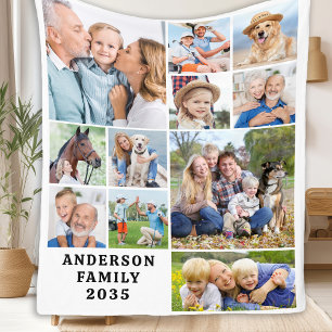 Couverture Polaire Famille Cute Personnalisée Unique 11 Photos Collag