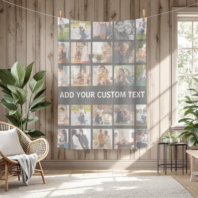 Couverture Polaire Famille de Noël Personnalisé 25 Collège photo (Créateur téléchargé)