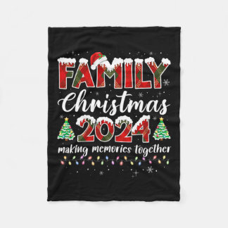 Couverture Polaire Famille Noël 2024 Escouade de Noël Noël Matchin