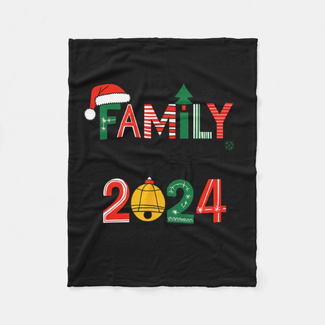 Couverture Polaire Famille Noël 2024 Matching tenue Xmas Squad S (Devant)