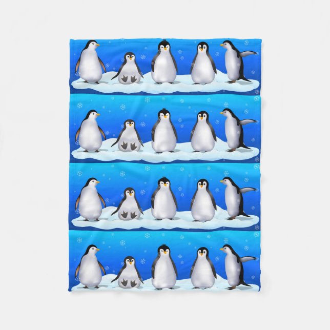 Couverture Polaire Famille Penguin (Devant)