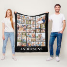 Family 33 Photo Collage Personalized Black