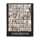 Family 33 Photo Collage Personalized Black