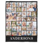 Family 33 Photo Collage Personalized Black