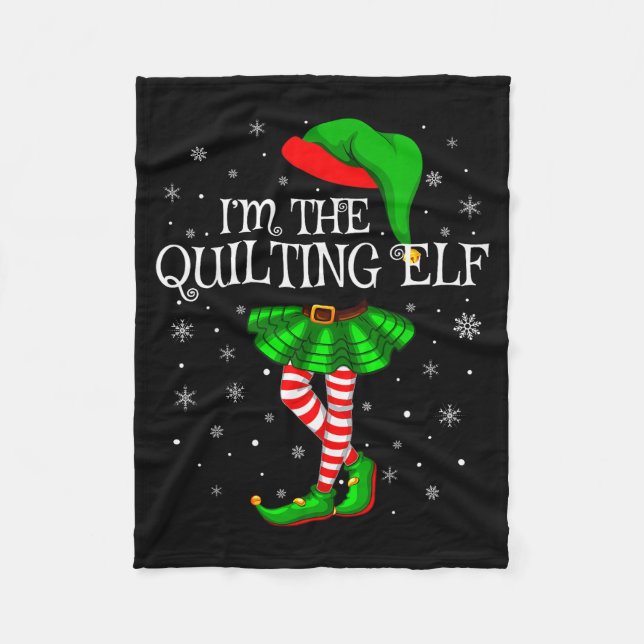 Couverture Polaire Family Matching Women Girls I'm The Quilting Elf C (Devant)