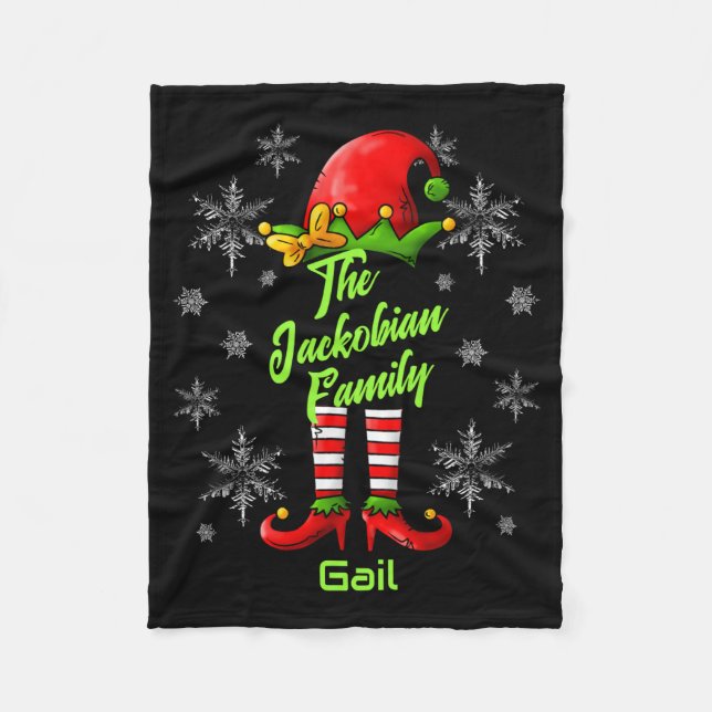 Couverture Polaire Family Name Year Reunion Matching Christmas Elf T  (Devant)