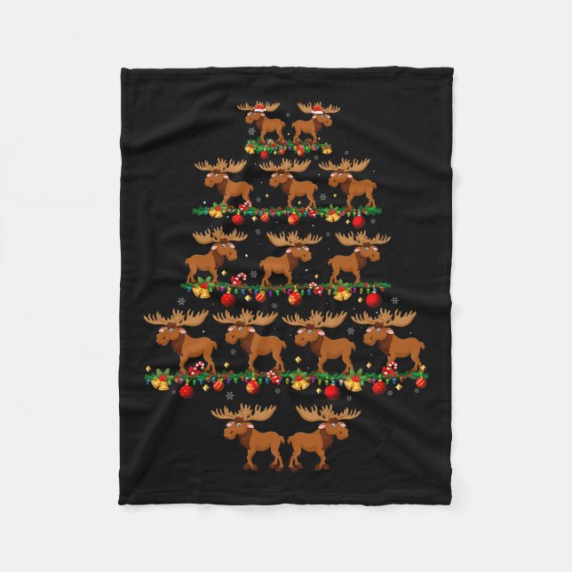 Couverture Polaire Family Pajama Sets Christmas Matching Moose Xmas T (Devant)