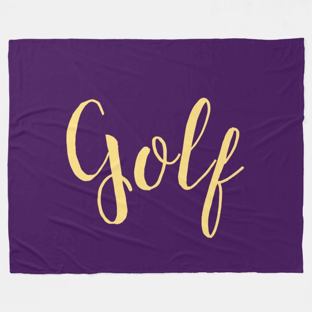 Couverture Polaire Fancy Fun GOLF Script Profond violet Arrière - pla (Devant (Horizontal))