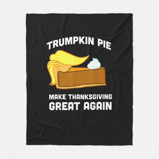 Couverture Polaire Fantaisie Chemise Trumpkin Pie Faire Thanksgiving  (Devant)