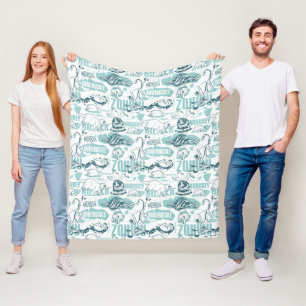 Couverture Polaire Fantastic Beasts Motif bleu