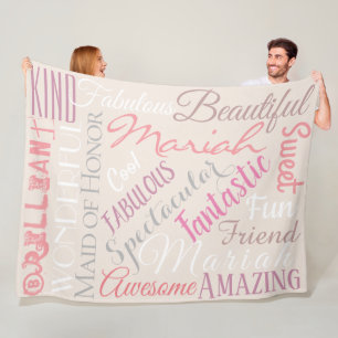 Couverture Polaire Fantastic Maid of Honor Personnalisez les mots fab