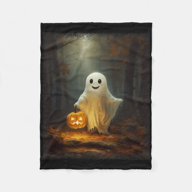 Couverture Polaire Fantôme Marcher Dans La Forêt Costume Halloween Ho (Devant)