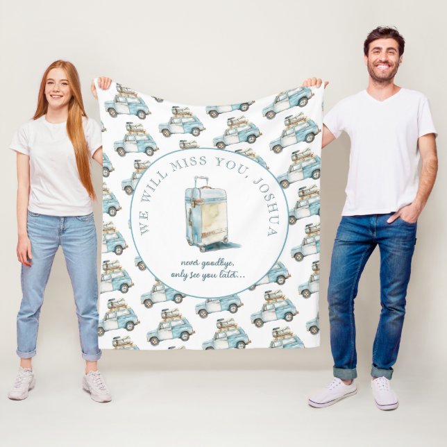 Couverture Polaire Farewell Grad Cute Car Partir Fête (En situation)