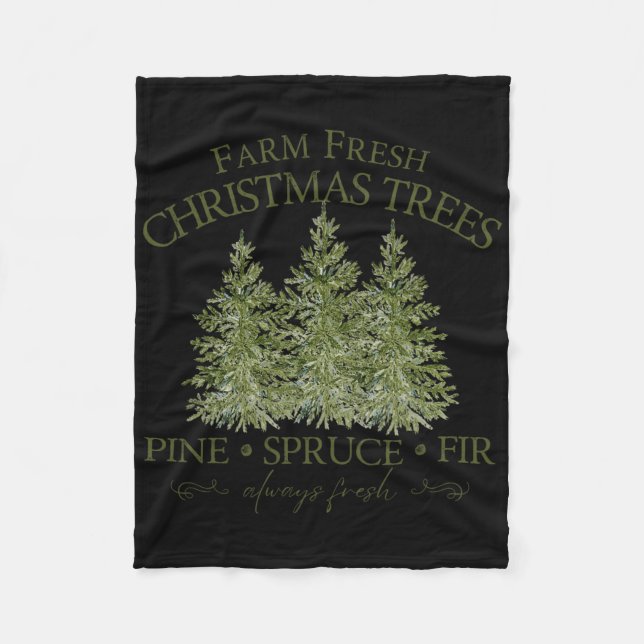Couverture Polaire Farm Fresh Christmas Trees Pine Spruce Fir Always  (Devant)