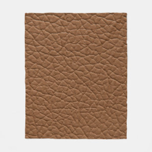 Couverture Polaire Faux cuir teintes brun clair texture majeure. abs