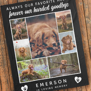 Couverture Polaire Favori Hello Hardest Goodbye Chien photo Collage