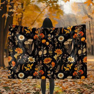 Couverture Polaire Fayères d'automne Goblincore Floral