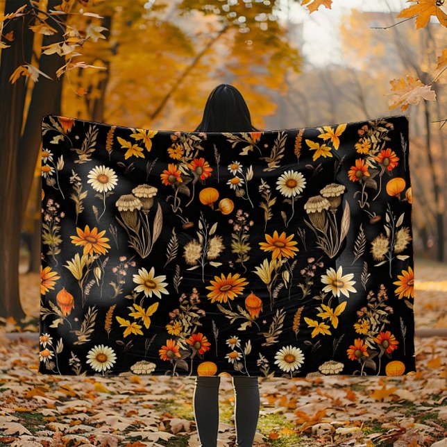 Couverture Polaire Fayères d'automne Goblincore Floral (Créateur téléchargé)