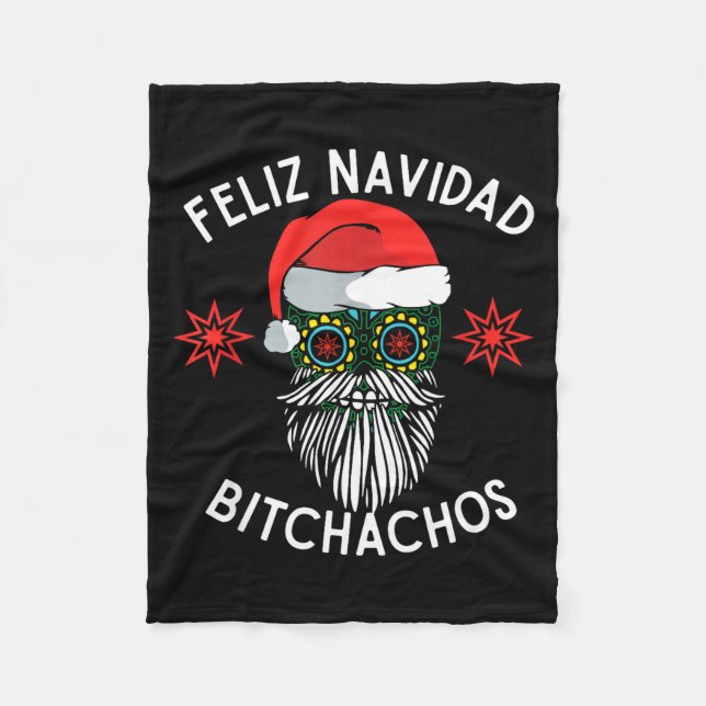 Couverture Polaire Feliz Navidad Achos Funny Spanish Merry Christmas  (Devant)