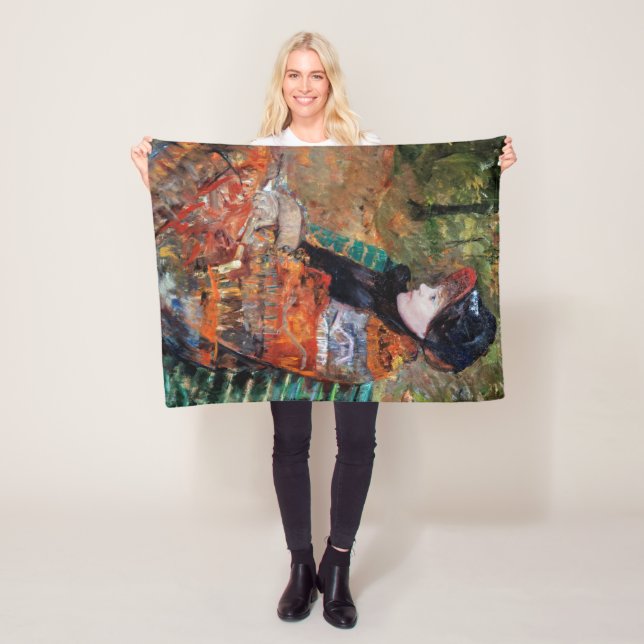 Couverture Polaire Femme assise sur le banc, Mary Cassatt (En situation)