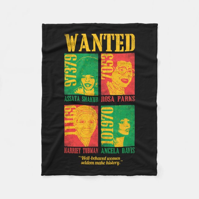 Couverture Polaire Femme bien comportée Cool Histoire Noire Mois Cade (Devant)